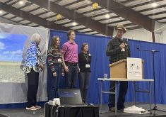 Block’s Ranching Ltd. won the Environmental Stewardship Award (TESA) on Monday, June 10 at the Saskatchewan Stock Growers Association convention in Swift Current. Neil Block says one of the most important things they do on their operation is taking care of the grass. He says they always are trying to improve the range and leave more time for rest.