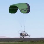 The Stratus AirSprayer is essentially a powered paraglider — one that can carry heavier loads and stay aloft much longer than conventional drones. Photo: Supplied