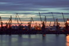 File photo of sunset over port facilities at Odesa. (Mixarde/iStock/Getty Images)