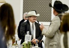 After a 50-year career, Ross Annett’s retirement from Bow Slope Shipping Association in Brooks, Alta., was marked by a standing ovation at the Livestock Markets Association of Canada annual convention in Waterloo, Ont., May 2024.