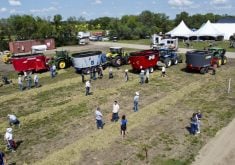 drone view at Ag in Motion farm show