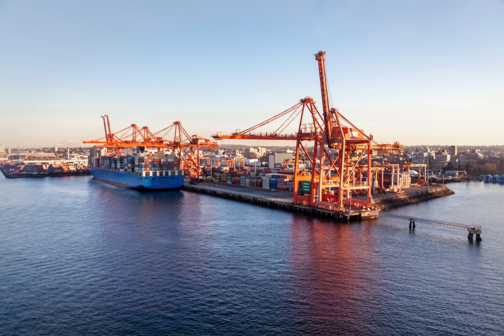 A container terminal at the Port of Vancouver. (FangXiaNuo/E+/Canada)
