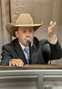 Casey Lawes has been auctioneering for years, following in the footsteps of his father and his grandfathers. Photo: Supplied Photo: Supplied
