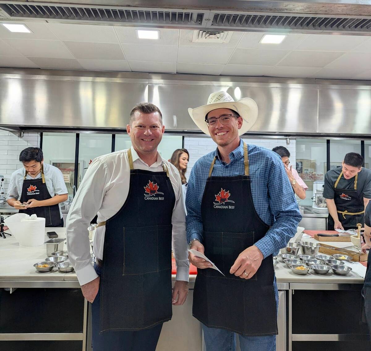 Alberta Agriculture Minister RJ Sigurdson and beef producer Brodie Haugan joined Canada Beef in Vietnam. Photo: Canada Beef