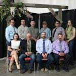 2025 Canadian Simmental Association board of directors. Back, L to R: Scott Matthews, Kyle Lewis, Blair McIntosh, Neil Carson, Blair Williamson and Leanna Mitchell. Front, L to R: Jennie Mutch, Randy Noble, Barclay Smith and Ben Farrant. Photo: Supplied