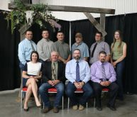 2025 Canadian Simmental Association board of directors. Back, L to R: Scott Matthews, Kyle Lewis, Blair McIntosh, Neil Carson, Blair Williamson and Leanna Mitchell. Front, L to R: Jennie Mutch, Randy Noble, Barclay Smith and Ben Farrant. Photo: Supplied
