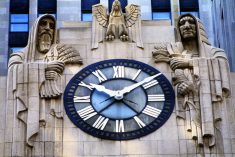 Detail from the front of the CBOT building in Chicago. (Vito Palmisano/iStock/Getty Images)