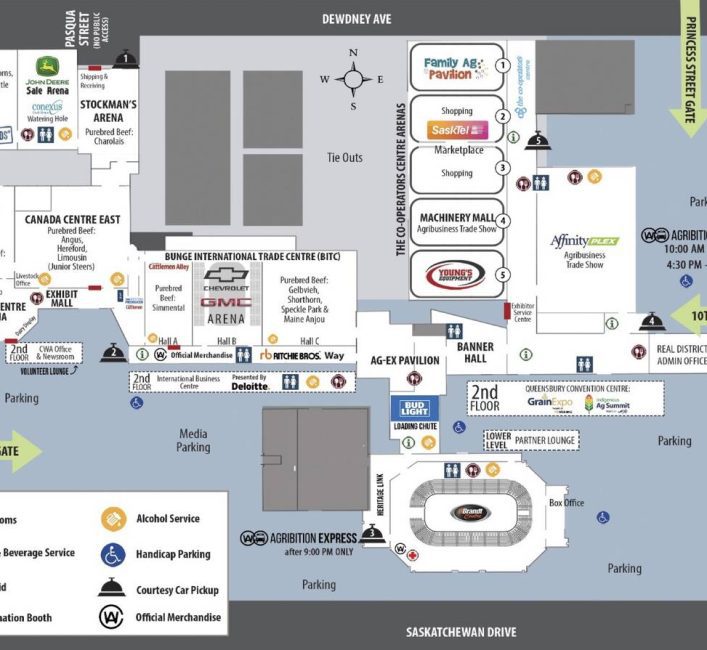 The show site map for Agribition 2025.