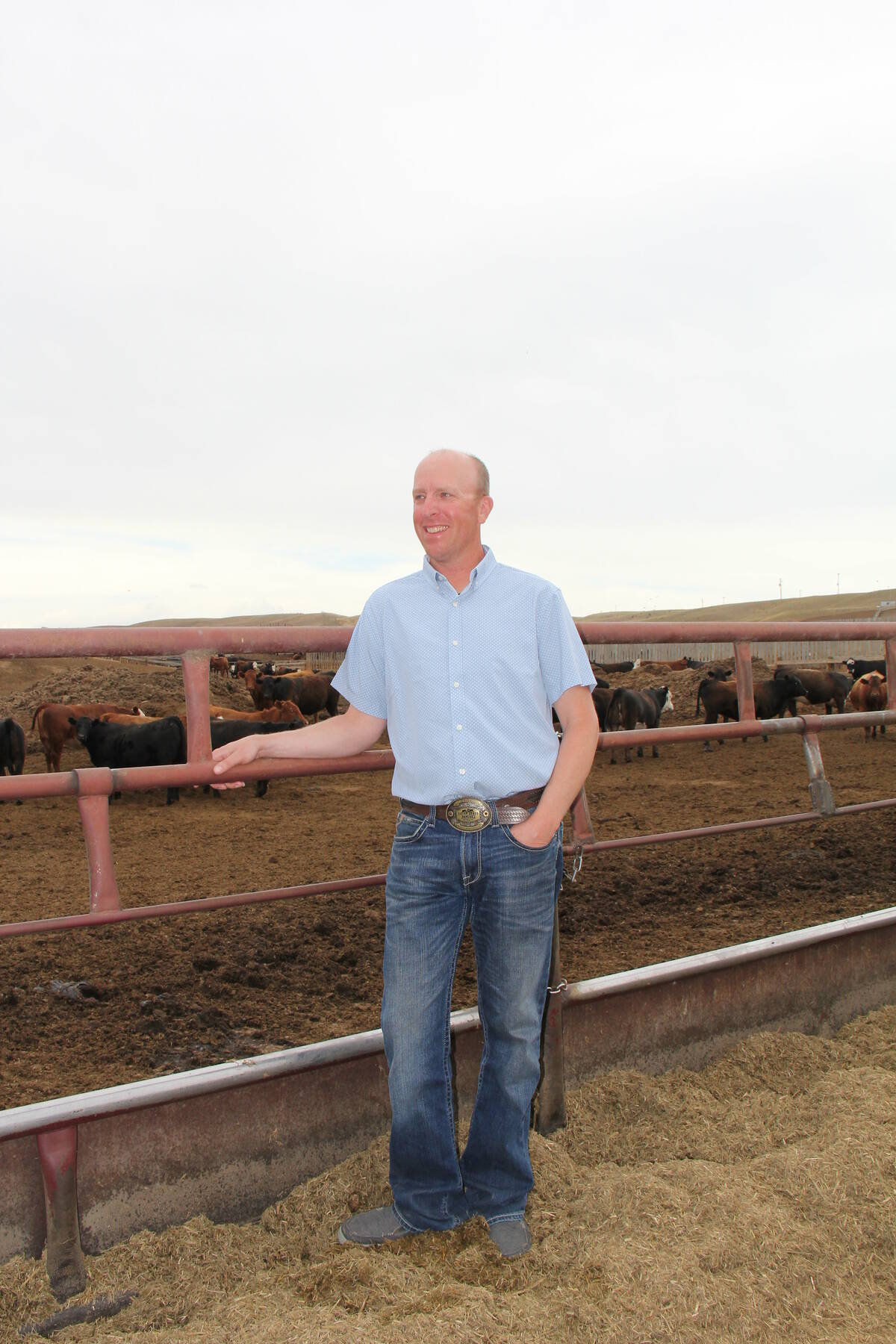 Craig Lehr speaks to journalists and ag communications professionals during a farm media tour in June 2025. Photo: Lisa Guenther